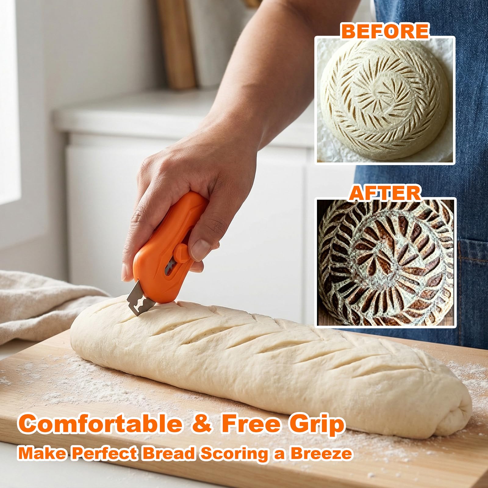 Magnetic Bread Lame - Scoring Tool with 10 Blades -5