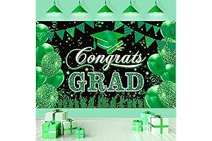Class of 2024 Graduation Banner Green - Congrats Grad Sign Green Black