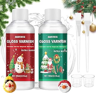 Ultra Glasur für Ton Lufttrocknend, 200ml Lufttrocknender Tonlack Set, Enthält Glanzlack und Mattlack, Lufttrocknender Ton-Versiegelungsmittel, Wasserdicht und Kratzfest (Glänzend & Matte)