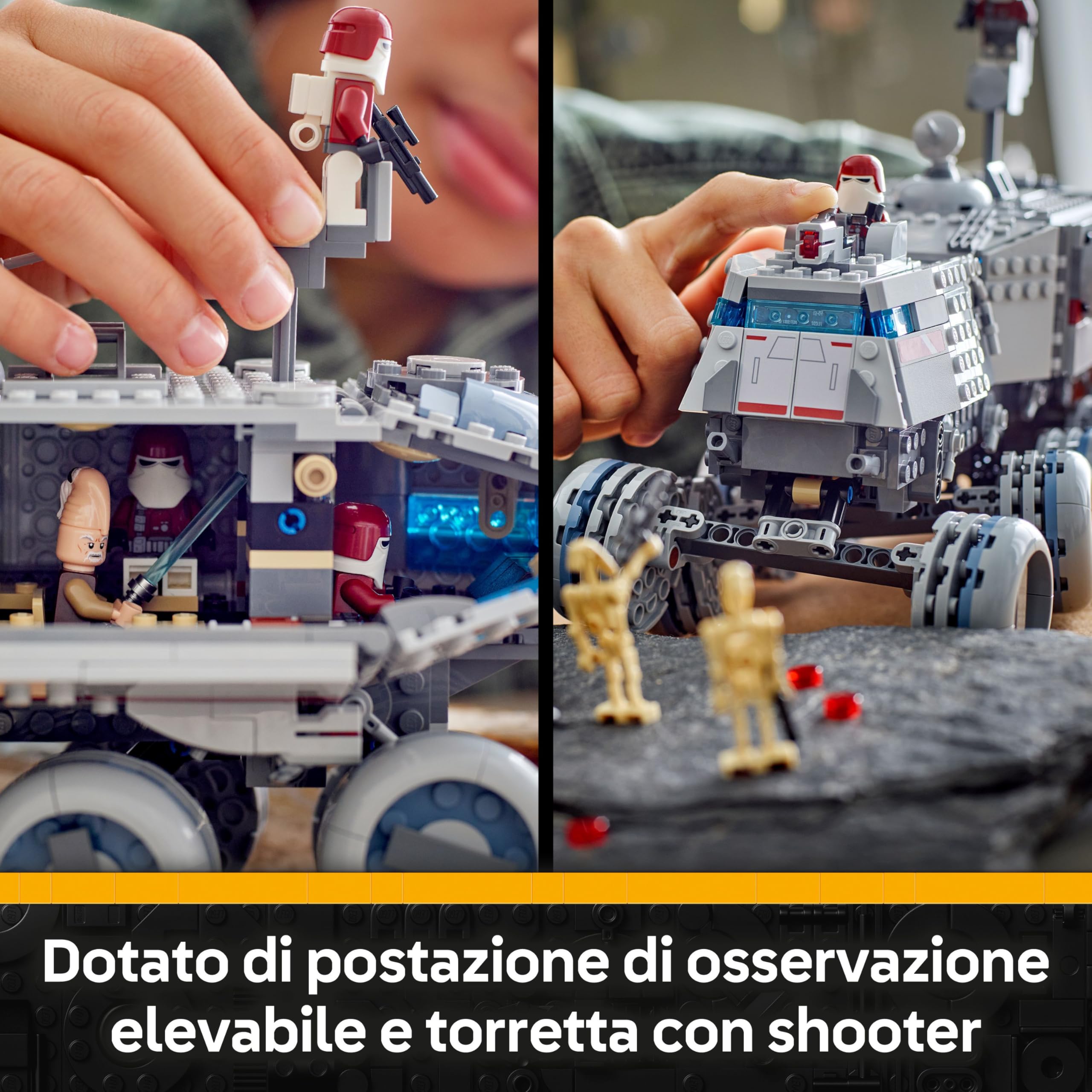 LEGO Star Wars 75413 Republic Juggernaut - Camion Giocattolo da Costruire con 3 Figure di Droidi e 5 Minifigure tra cui Ki-Adi-Mundi con Spada Laser, Regalo per Bambini e Fan 9+ delle Guerre dei Cloni