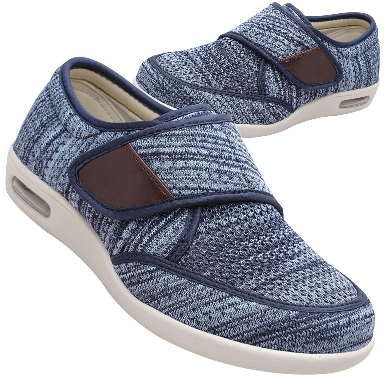 Herrenschuhe mit Klettverschluss Diabetiker Schuhe Herren Extra Weit Walkingschuhe Breite Fitnessschuh Sneaker Lässige Sportschuhe Bequeme Leichte und Outdoor Laufschuhe 2026