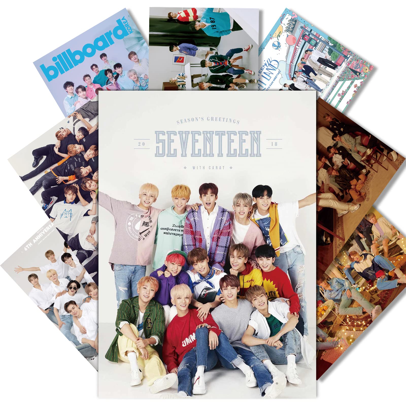 Seventeen Poster Kpop Idol Group Posters Wall Art Poster Prints