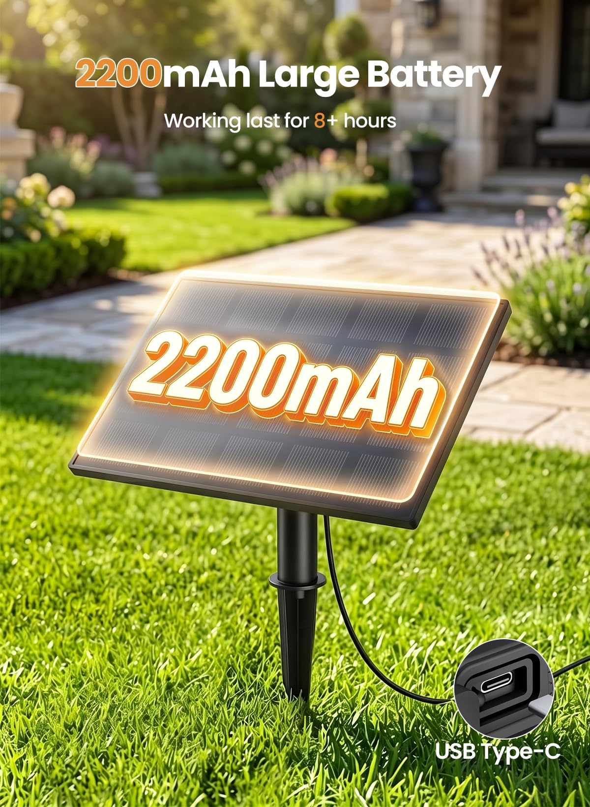 Bomcosy solarny łańcuch świetlny na zewnątrz, 27 diod LED, 27 nietłukących się żarówek, wodoszczelność IP45, do łańcuchów świetlnych Patio, lamp na podwórko, kawiarni, świateł na werandę [Klasa energetyczna A+]