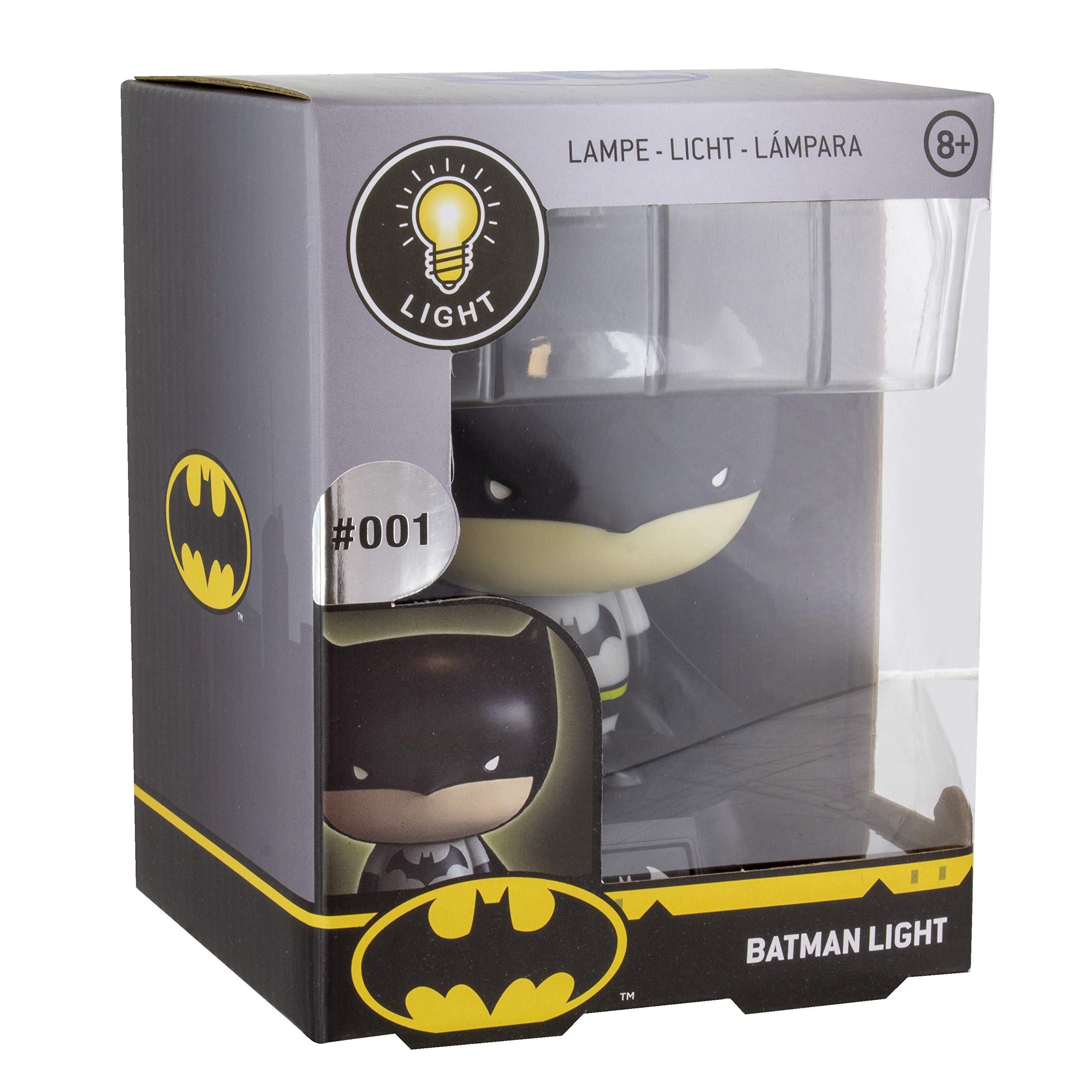 Batman 3D Character Ideal Night Kids Bedrooms, Office & Home | Officially Licensed DC Comics Figurine | Pop Culture Lighting Merchandise, Black