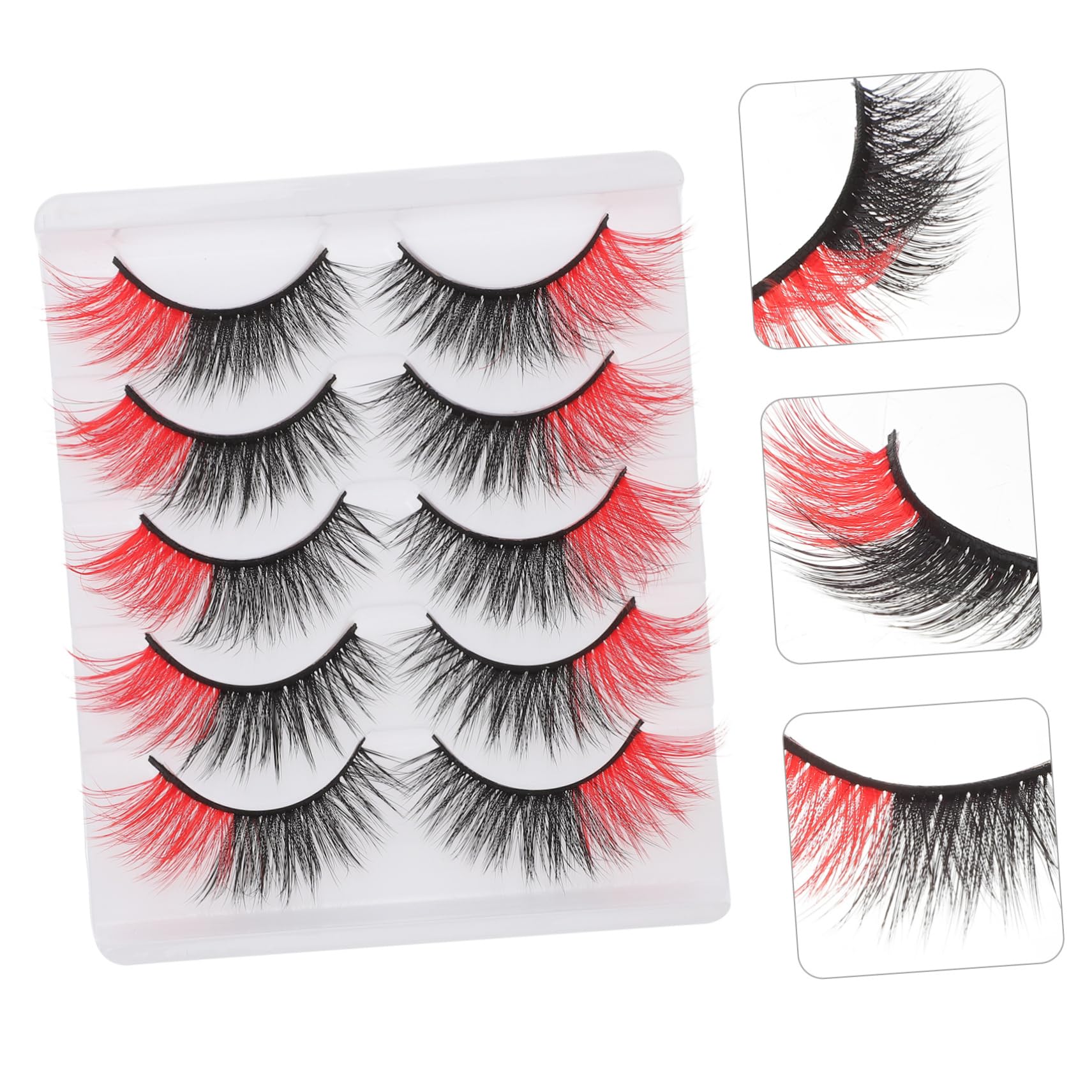 Mikinona 5 Set Di Ciglia Finte Resistenti E Soffici Set Di Ciglia Finte Per Donna Con Scatola Durevoli E Facili Da Applicare 5 Paia*5