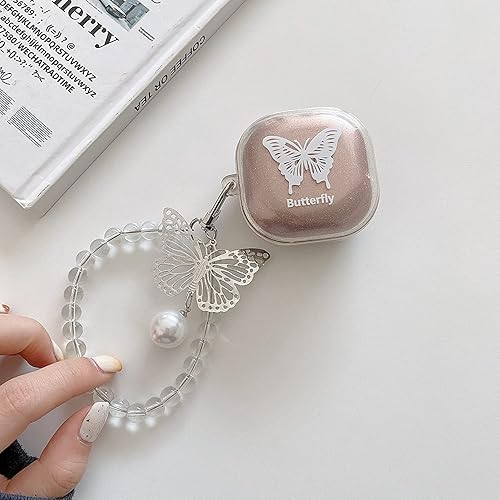 Miniatura 4 de Bonita funda de silicona transparente con accesorios Pandents para Samsung Galaxy Buds 2 (2021)Galaxy Buds Pro Case (2021)Galaxy Buds Live Case