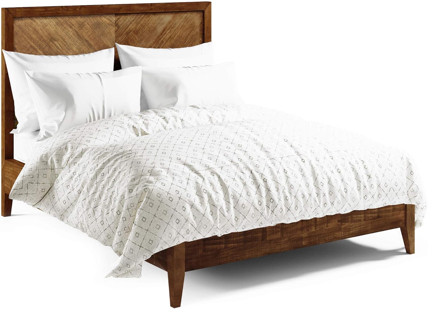 Abbyson Living Retro Wooden Platform Bed, King Home & Kitchen