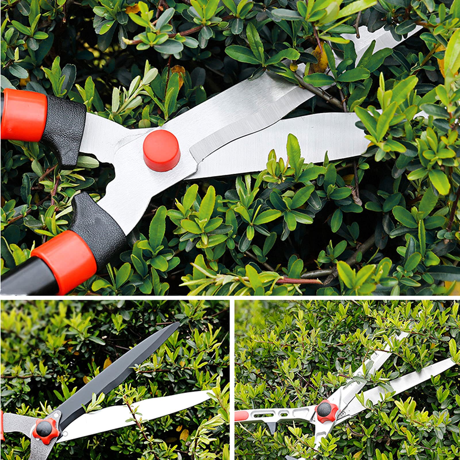 Cisailles À Haies De Jardin Outils De Jardinage, Taille-Haies Cisailles À Haies De Jardin Manuelles De 27 Pouces avec Lame Ondulée en Acier Au Carbone pour Couper Les Buis,