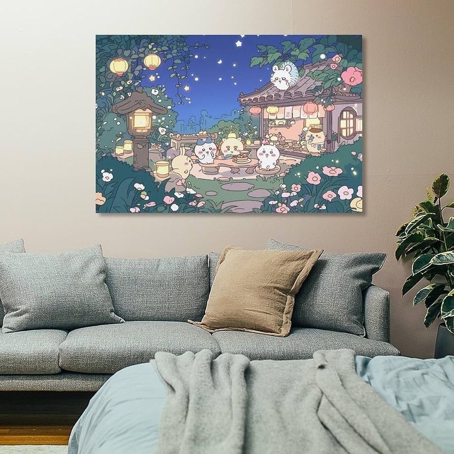 お部屋のアクセントに❕【フレームなし】ポスター 装飾絵画 キャンバス おしゃれ Amazon.co.jp: ちいかわ ポスター アートパネル 装飾画 アート