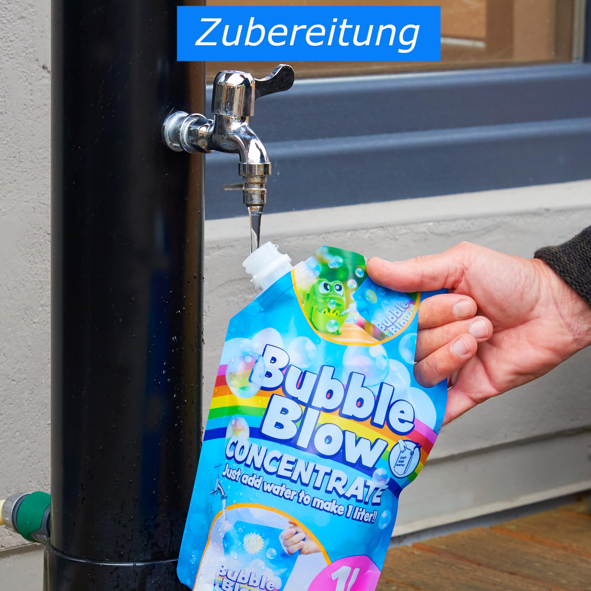 Smart-Planet Burbujas de jabón líquido concentrado para 1 litro de jabón para máquinas y pistolas, solución de jabón para mezclar con agua para niños, 1 bolsa de recarga de 1 L