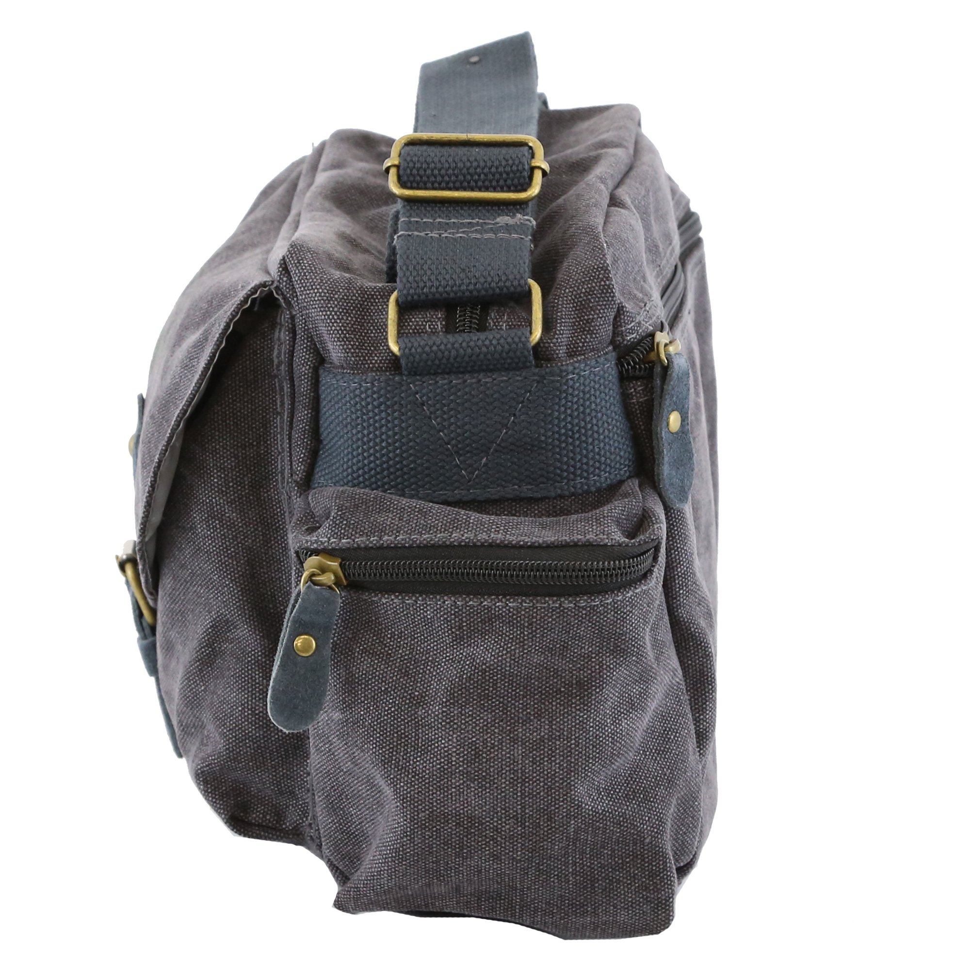 Kalahari 440163 Schultertasche Molopo K-41i, canvas-schwarz, 25 x 19 x 10 cm