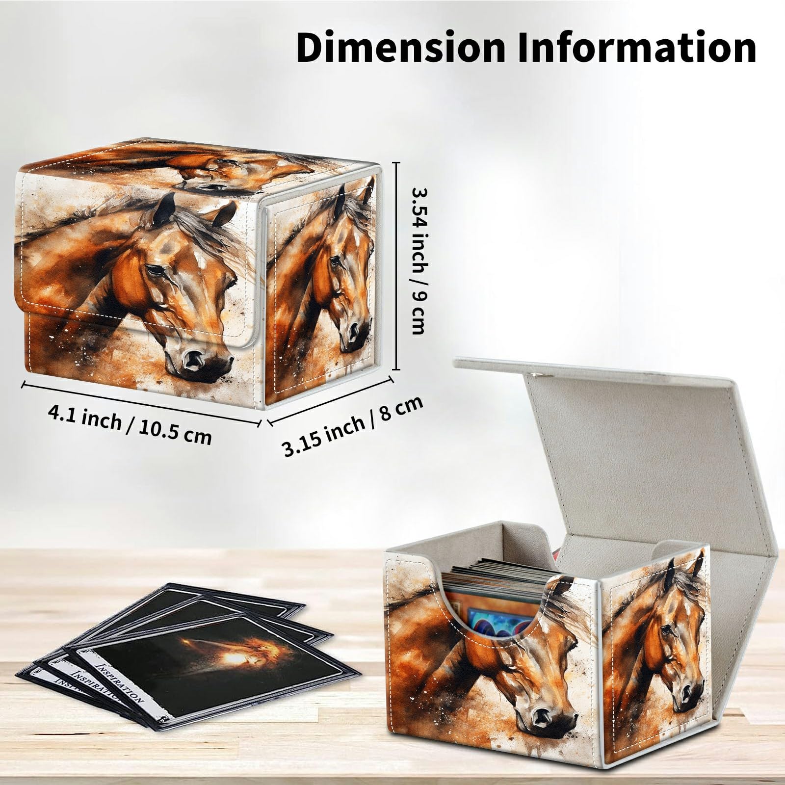 Amazon.com: HEAKIERG Horse Card Deck Box Organizer, 100+ Sleeved