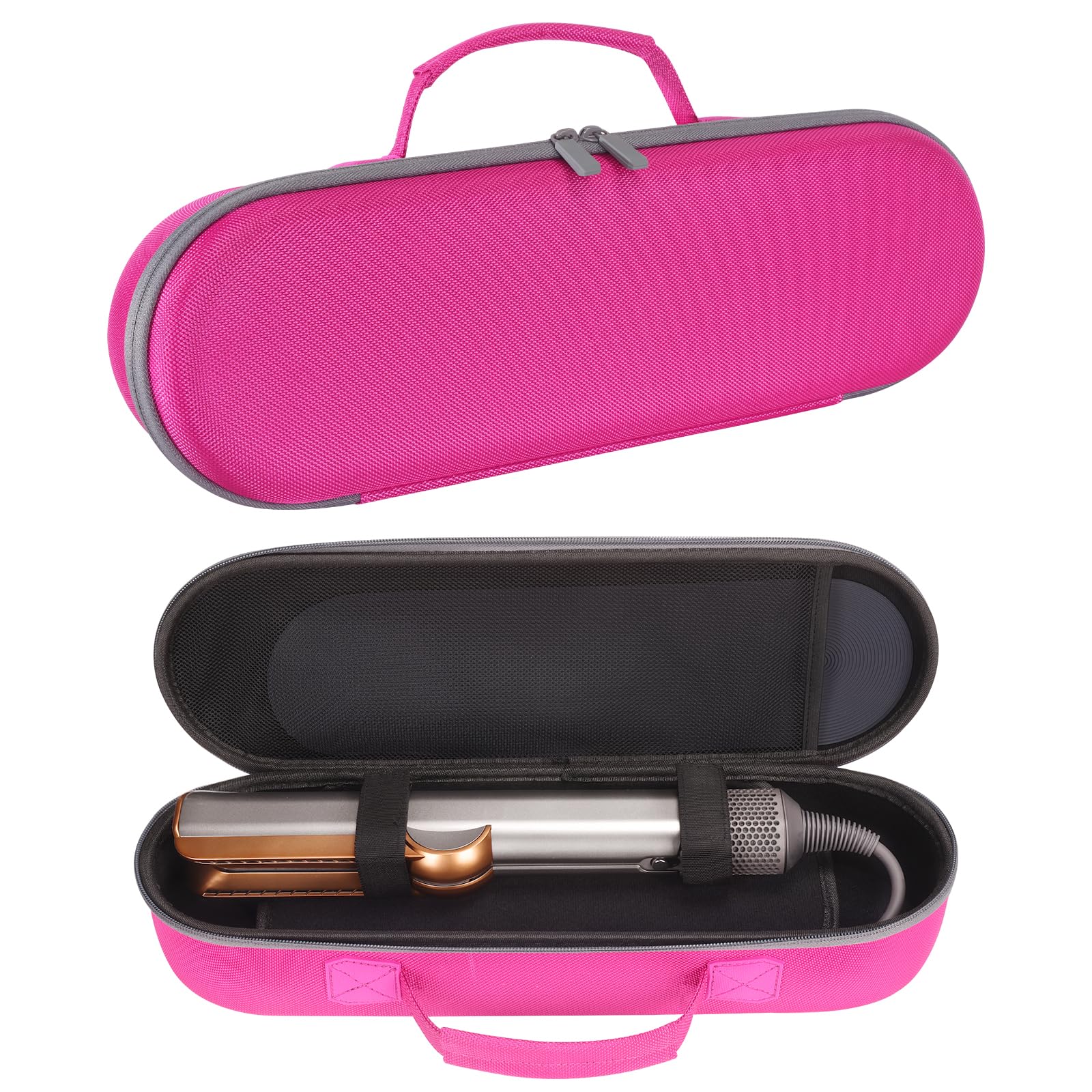 Custodia per piastra per capelli compatibile con Airstrait HT01, custodia protettiva da viaggio per piastra per capelli (rosa)