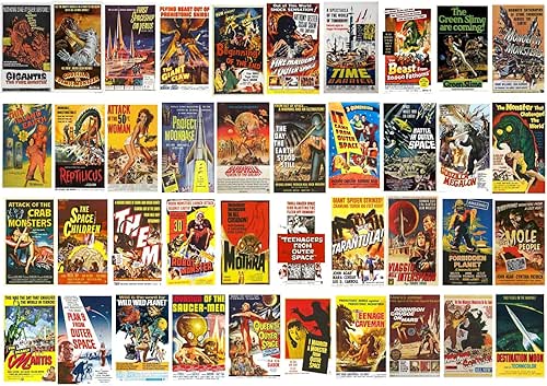 Classic 50's and 60's Science Fiction Movie Poster Vinyl Stickers