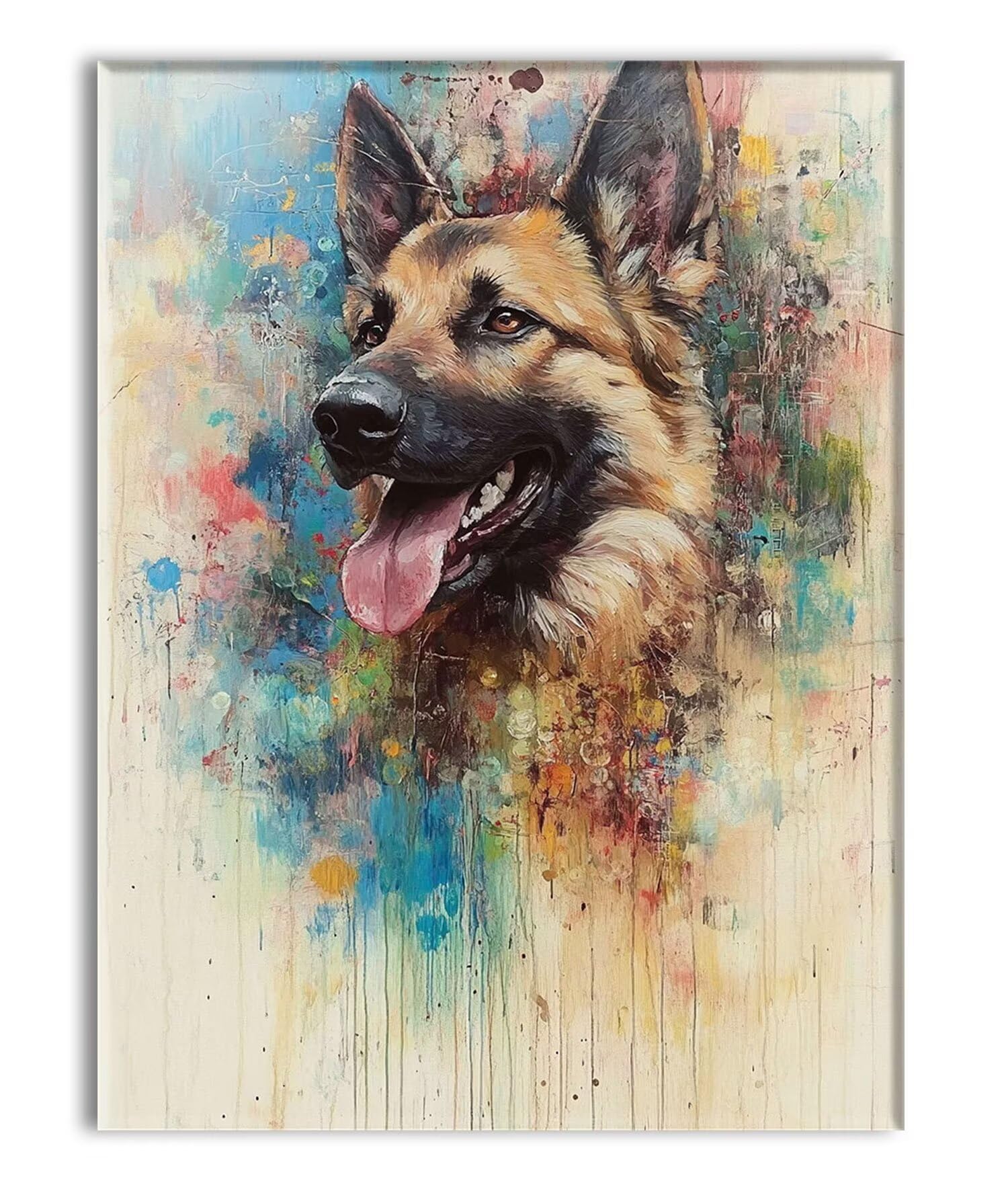 Obraz diamentowy Color Border Collie Diamond Art Arts and Crafts dla dorosłych zestaw do haftowania, zestawy do samodzielnego wykonania klejnotów dla początkujących, pełne wiercenie, kryształy, farba