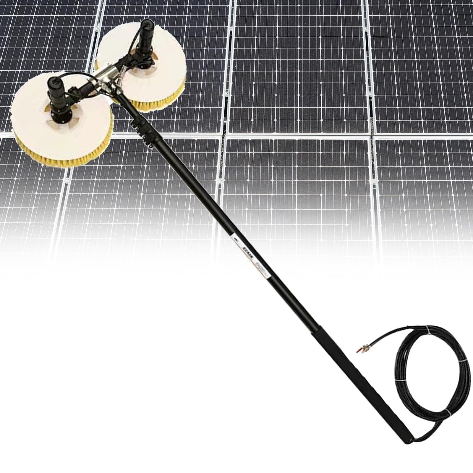 Pulitore per pannelli solari da 3,5 m/5,5 m/7,5 m, kit di lavaggio per finestre con asta di prolunga, spazzola automatica ad acqua, robot per la pulizia, kit di pulizia del pannello solare