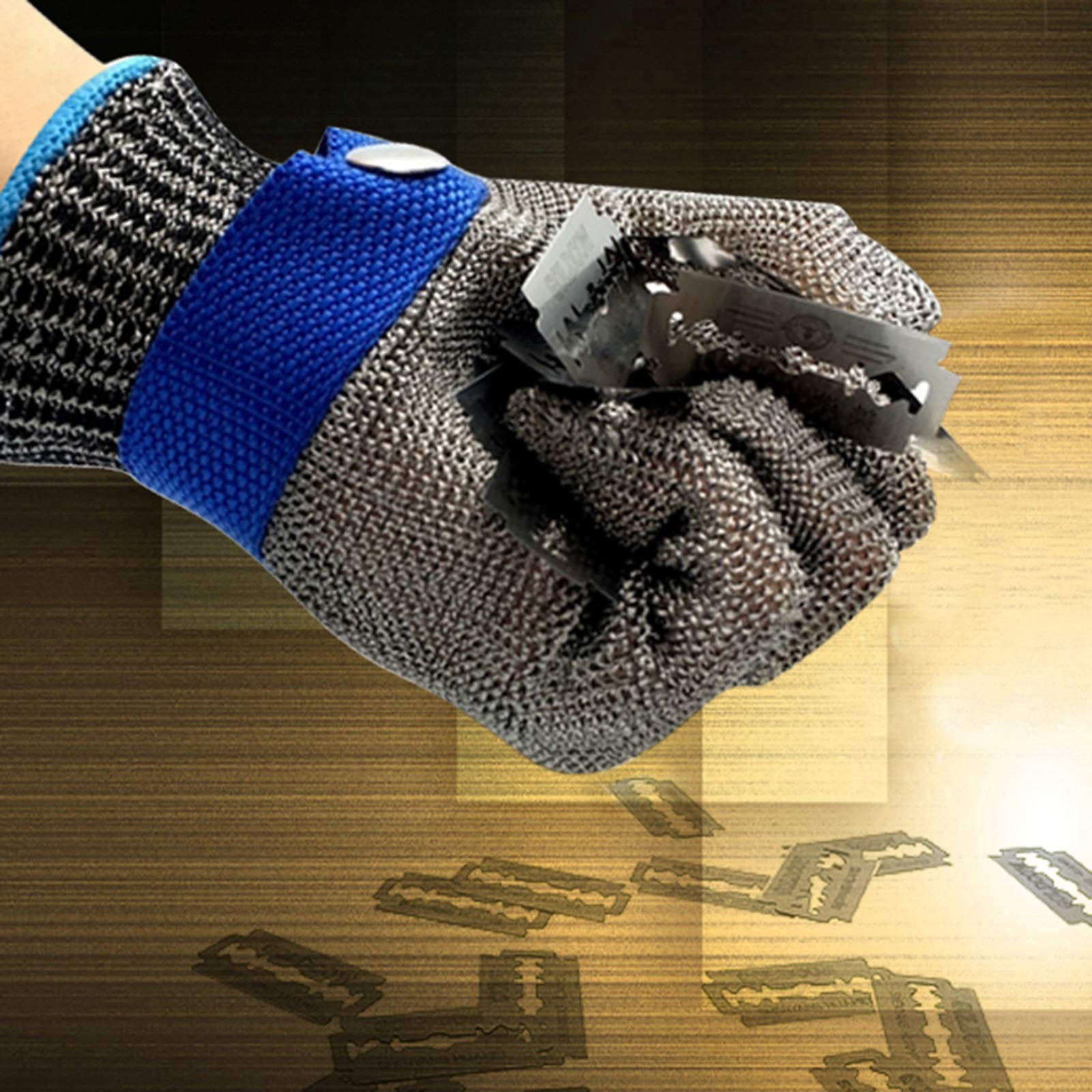 Guantes Anticortes, Guantes Resistentes a Cortes, a Prueba de Cortes, de Alambre de Acero 316, anticortes, para Uso Familiar, Restaurante, Cocina, Carne, Seguridad, Trabajo con