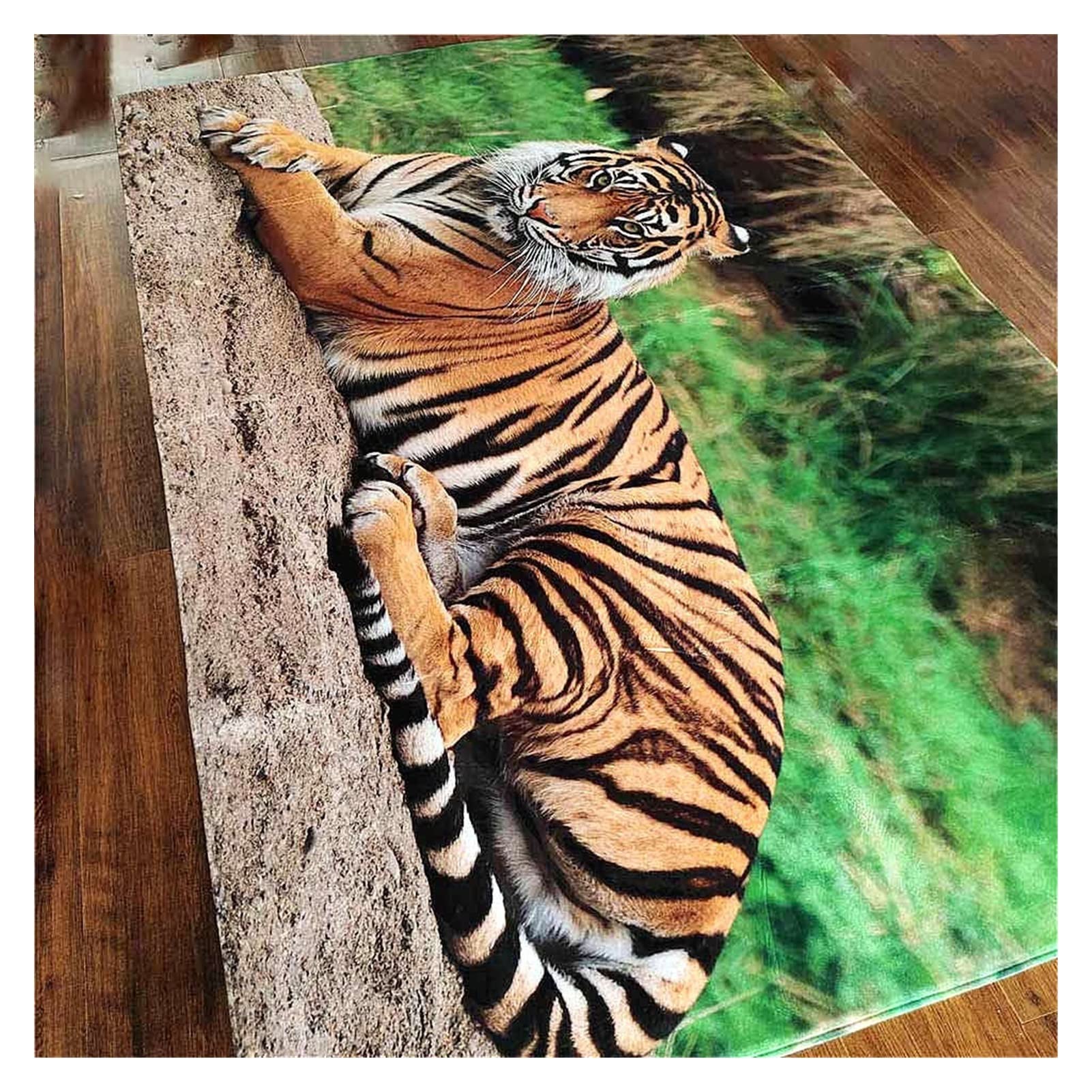 Tappeto Da Bagno Morbido A Forma Di Tigre - Antiscivolo Per Bambini | 50x90cm Divertente E Accogliente - Foto 4