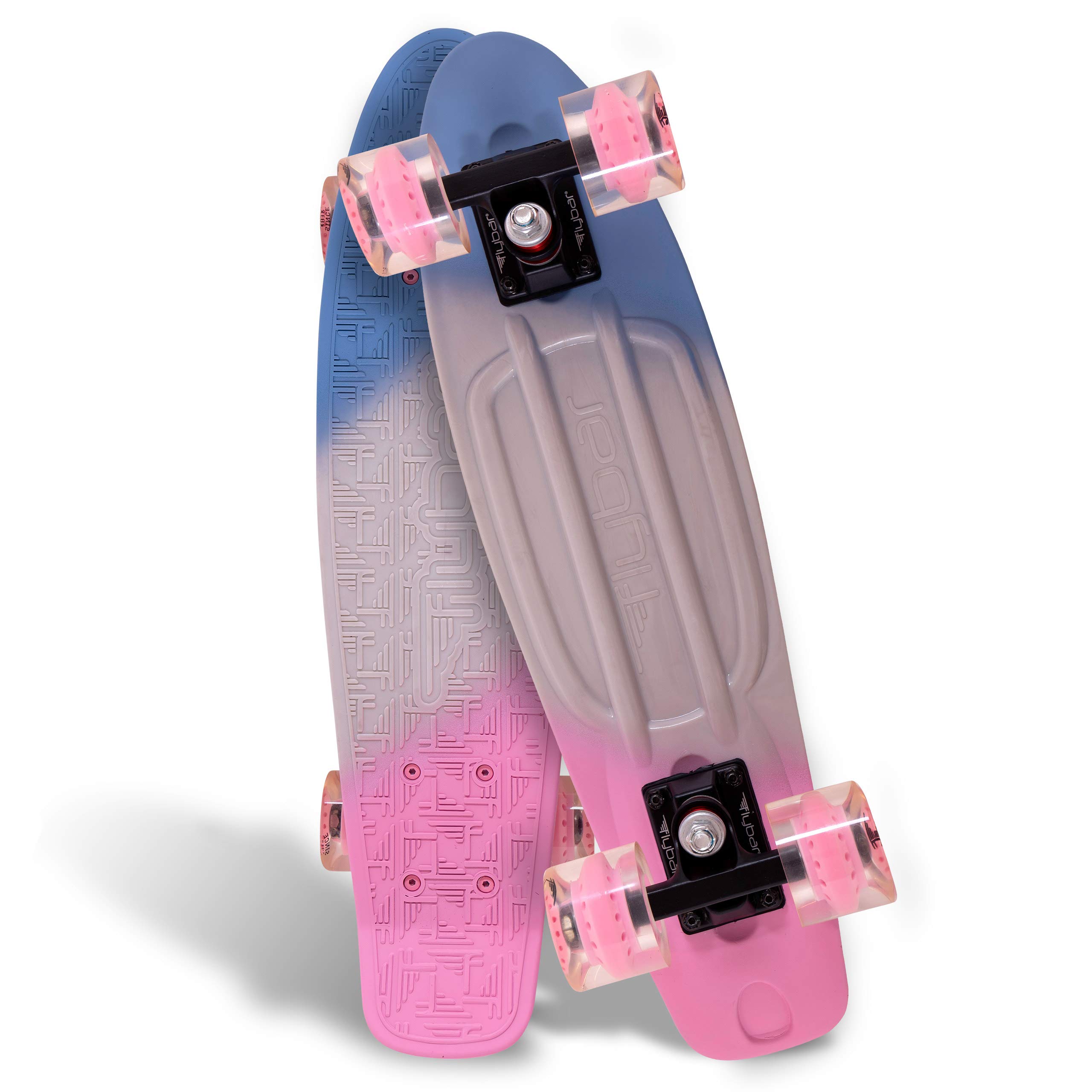Flybar22 Inch Complete Plastic Cruiser Skateboard Custom Non-Slip Deck Multiple Colors