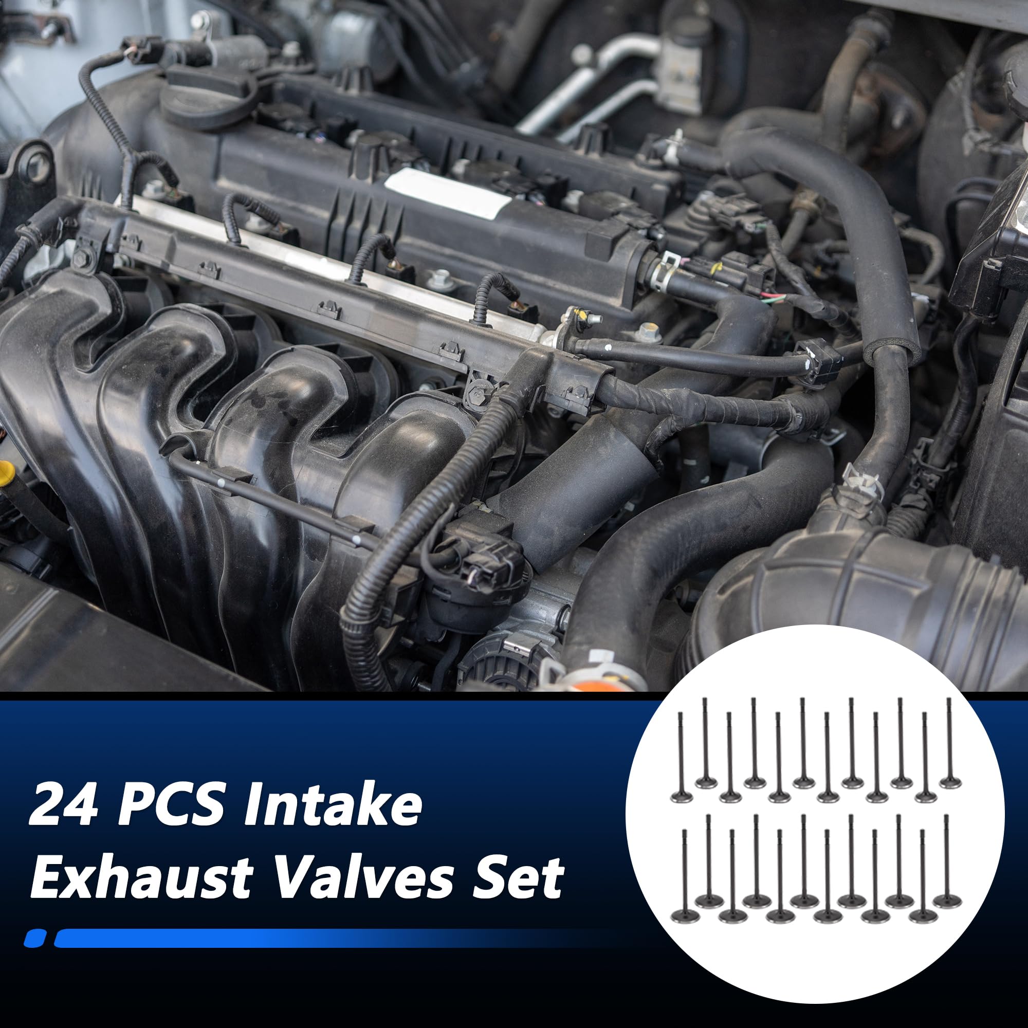 24 Valvole Di Aspirazione E Scarico per Chrysler 200 300 per Ram 1500 5184127AC