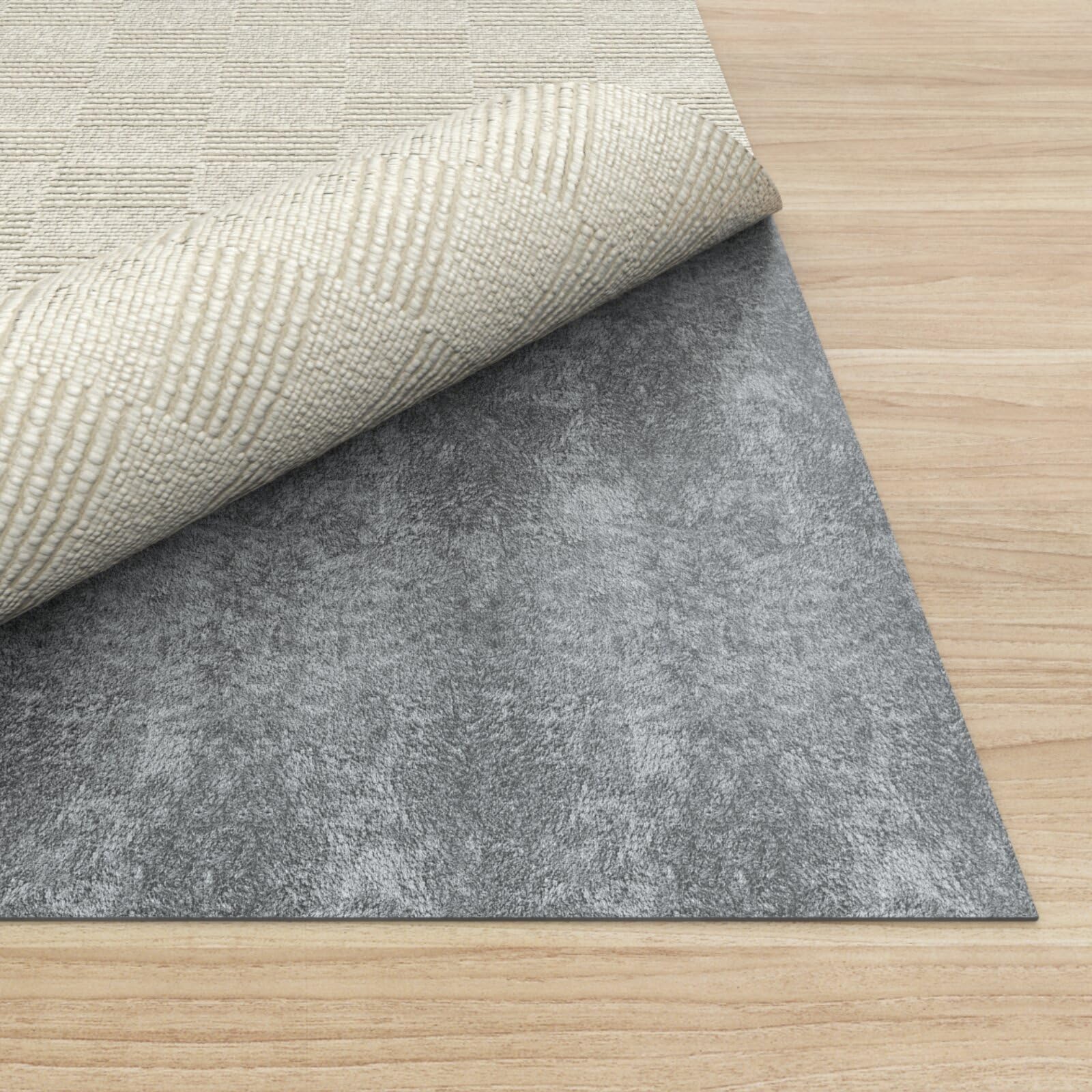 8 x 10 FT Non Slip Felt Rubber Backing Rug Pad, Thick Felt Rug Pads for Hardwood Floors, Underlay Rugs Protective Cushioned Pads for Carpet, Felt and Rubber Underfoot Carpets for Home Place Surface