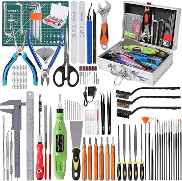 182 Pcs 3D Printing Tool Kit,3D Printer Tool Kit,3D Printer Accessory | With 3D Tool Box for Remove/Trim and Finish 3D Print Includes Deburring Tool,Nozzle Cleaning, Removal Scrapers,Finishing,etc