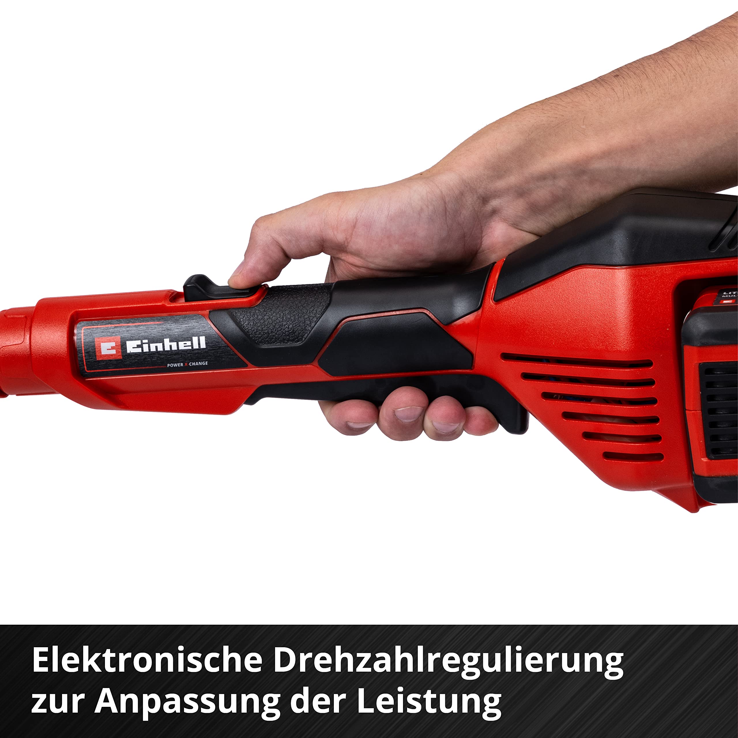 Einhell Akku-Rasentrimmer GE-CT 36/30 Li E - Solo Power X-Change (Lithium Ionen, 2x18 V, 9.000 U/min., elektr. Drehzahlregulierung, Fadenspule mit Tippautomatik, Flowerguard, ohne Akku und Ladegerät)