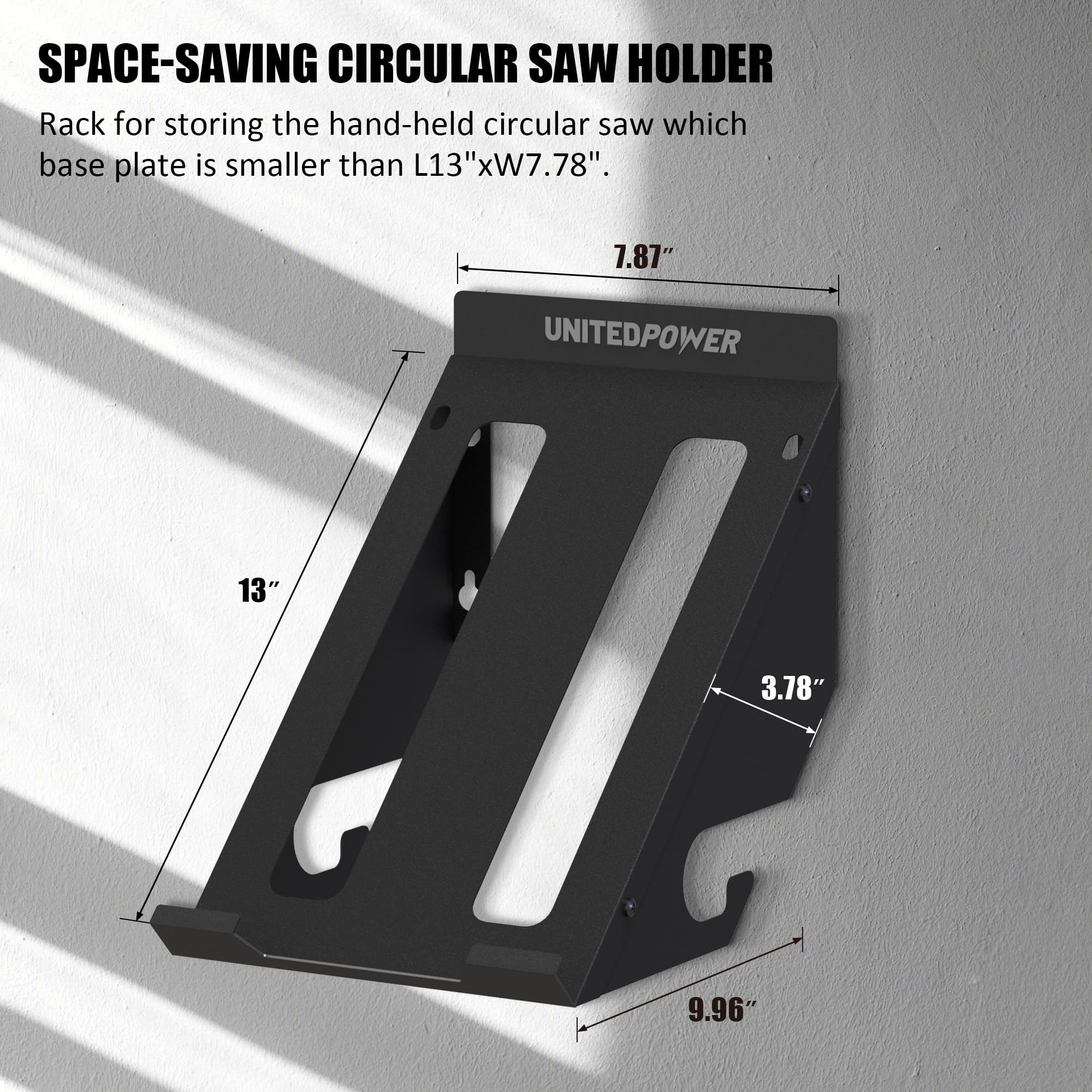 UNITEDPOWER Circular Saw Wall Mount Storage Rack – Heavy Duty Organizer For Workshop, Garage, Shed, Fits Most Saws