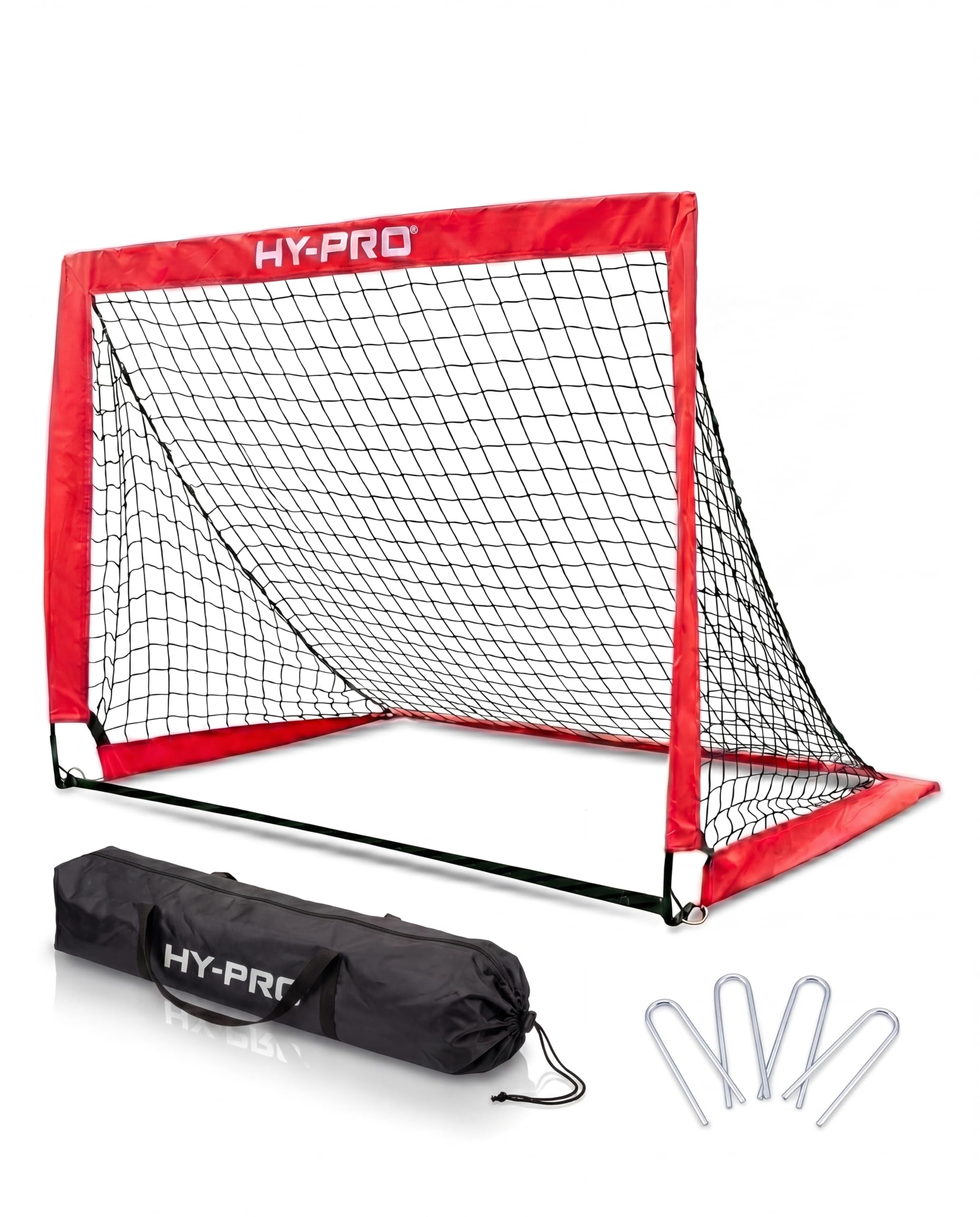 Hy-Pro  4Ft X 3Ft Pop Up Flexi Goal - Red/Black - One