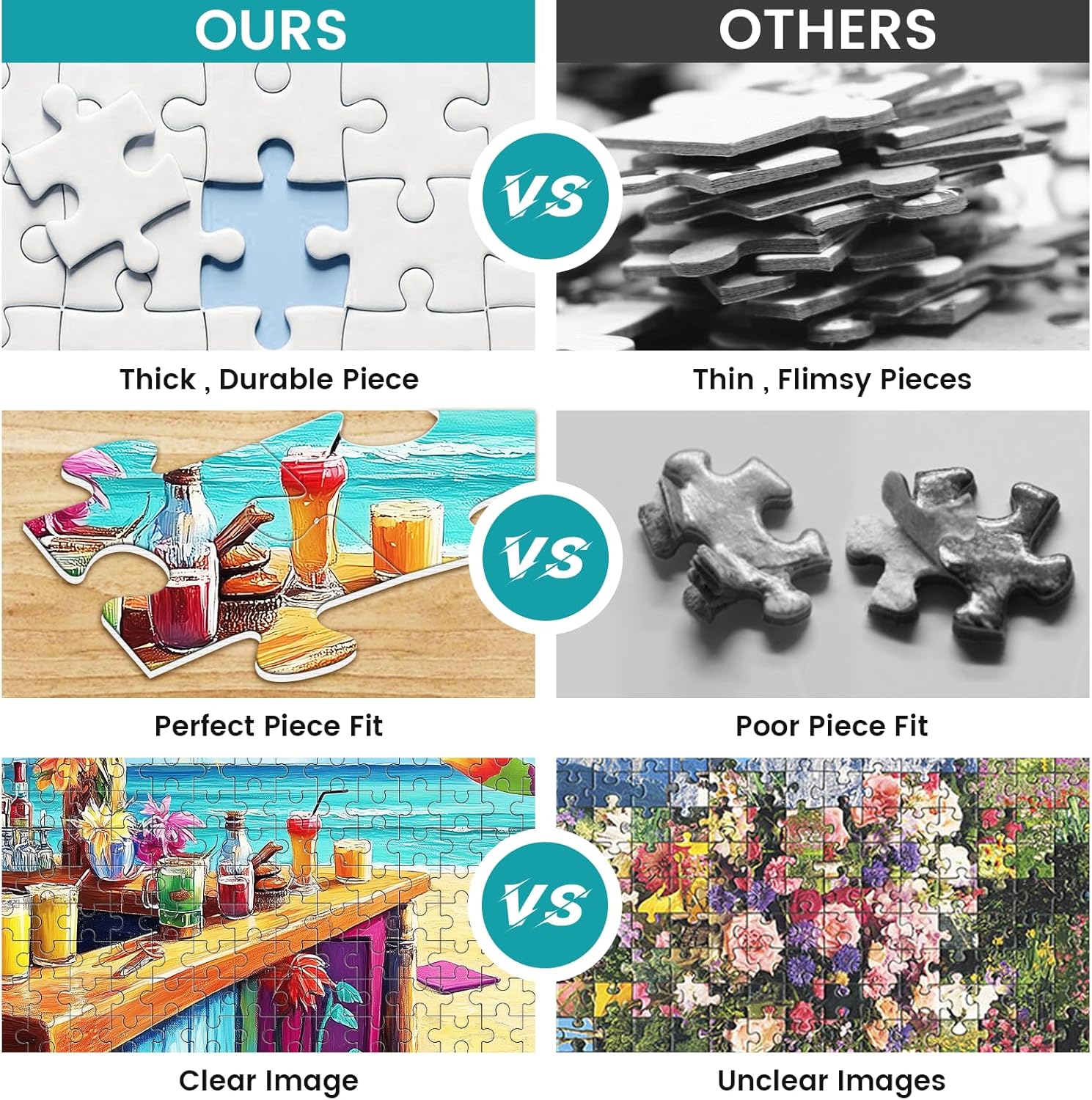 500 Piece Puzzle for Adults, Vacation Jigsaw Puzzle, Seaside Bar Puzzles 500 Pieces Birthday Party for Family Adults Funny Puzzle, Fun and Challenging Family Games 20.5×15 in