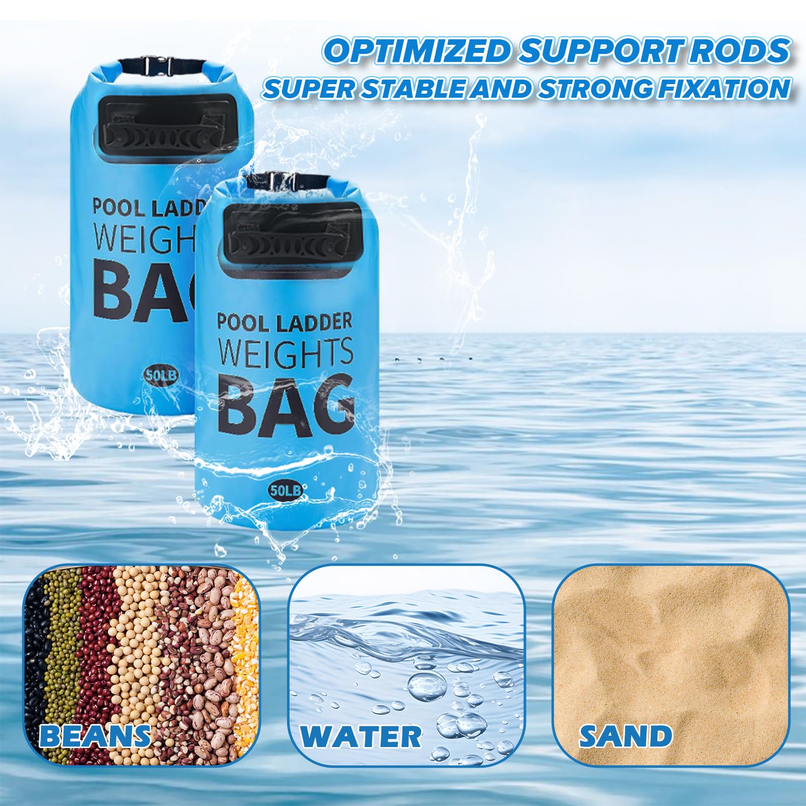 Poolleiter Gewichte 2 Stück 30 Liter - Wasserdichte Sandbeutel Für Auffüllung