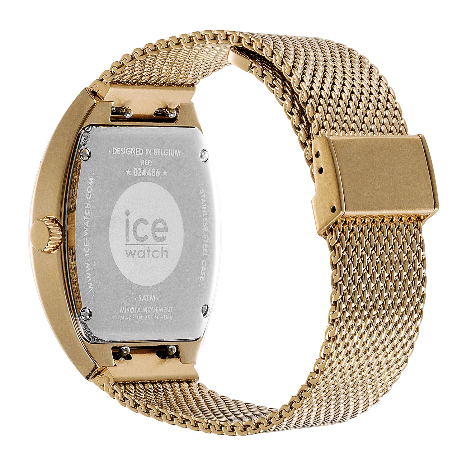 Ice-Watch - ICE boliday Dome Metal mesh - Reloj dorado de señora con brazalete de acero inoxidable (Small)