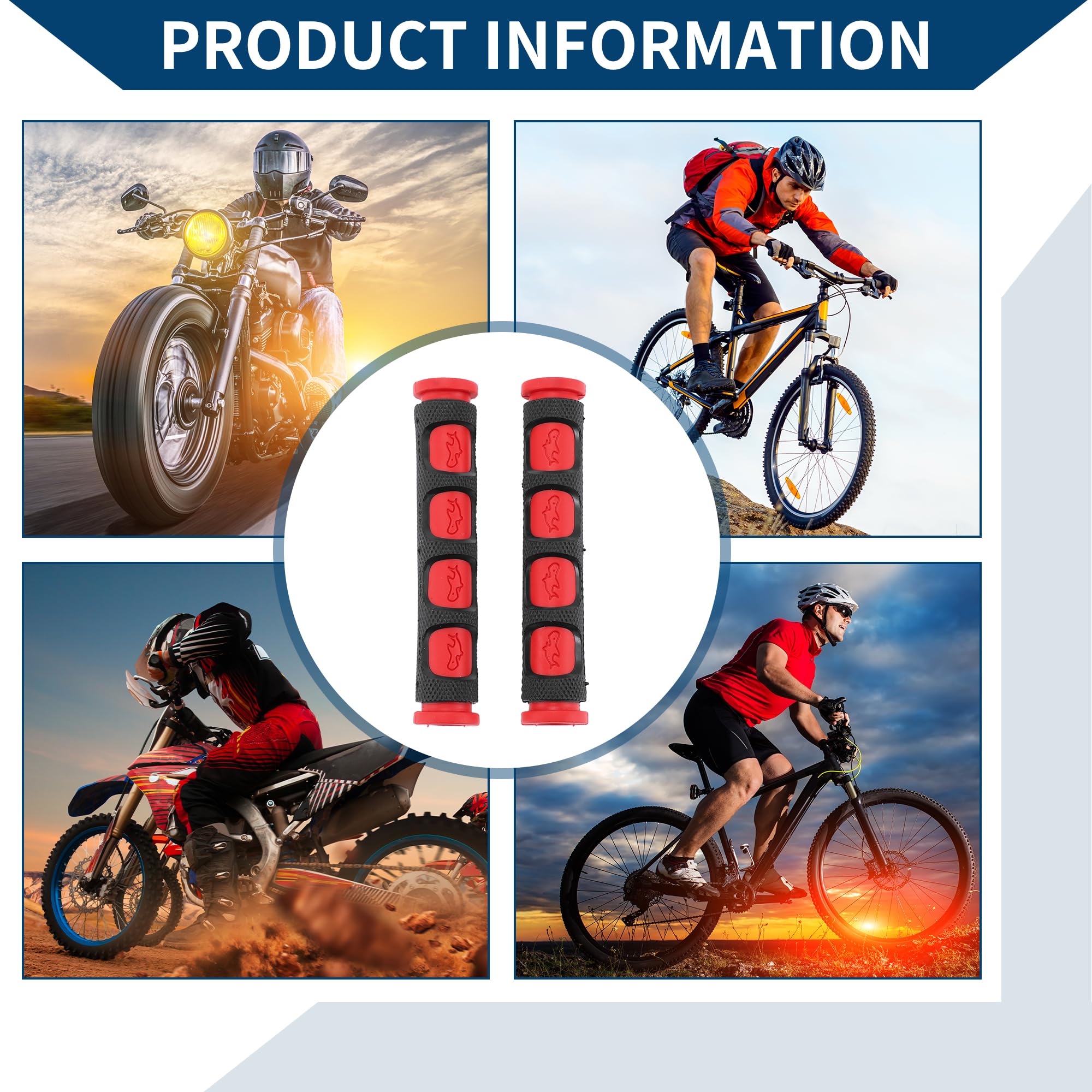 3/8" 10mm Copri Leva Freno Universale per Moto in Gomma Antiscivolo per Manopola Leva Freno per Moto Scooter Bicicletta Bici Rosso 1 Coppia