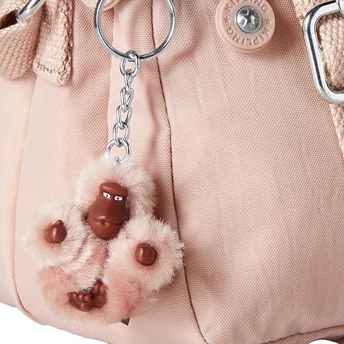 Vista 3 de Kipling Keefe - Bolso cruzado para mujer, bolso ligero para uso diario, bolso de hombro de nailon, Rosa brillante
