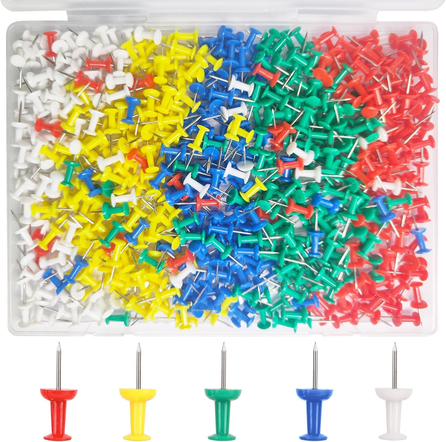600 Pieces Push Pins Map Pins With Colored Head Map Tacks