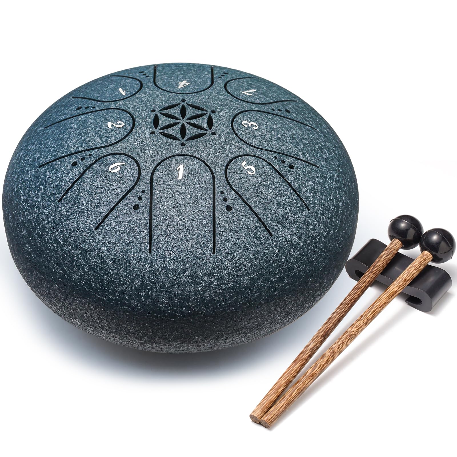 Percussion Steel Tongue Drum, 6 Inch 8 Notes Musical Instruments, Music Gifts for Family Friends (Navy)