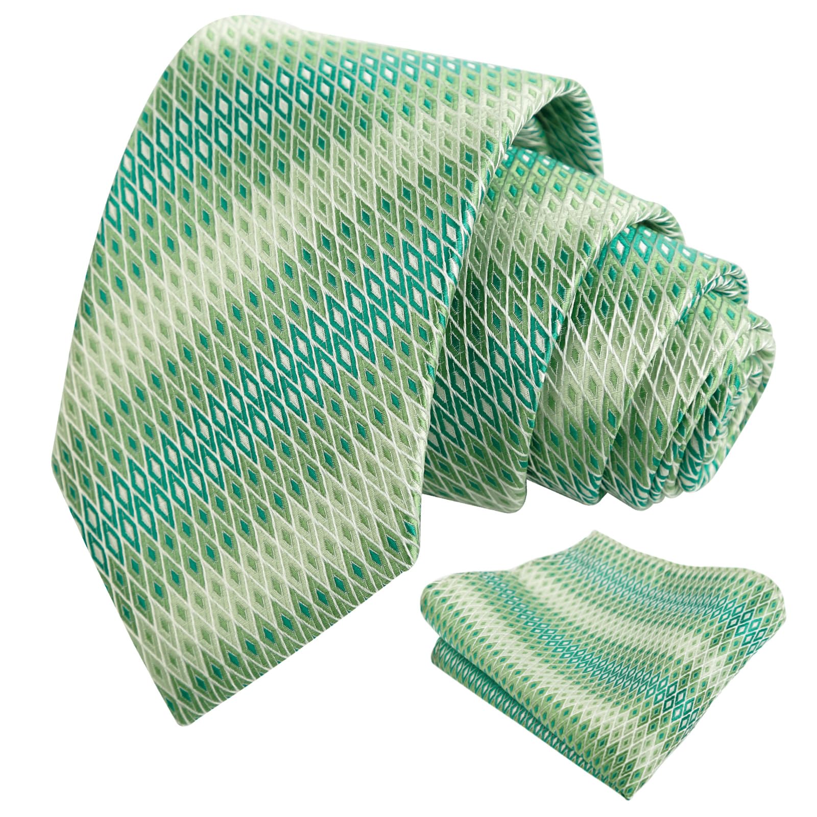 Alizeal Mens 3.15'' Gradient Novelty Tie Set with Pocket Square