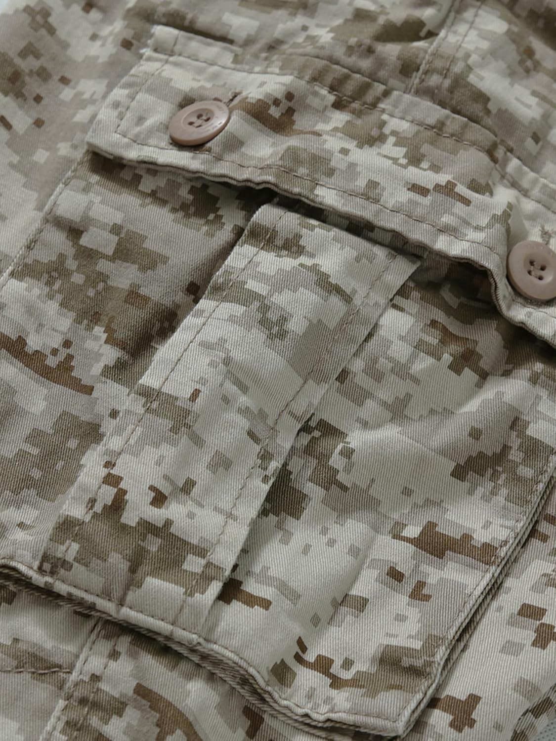 Men's Camo Cargo Work Pants Cotton Tactical Ripstop Casual Combat Pants with 8 Pockets - Image 8