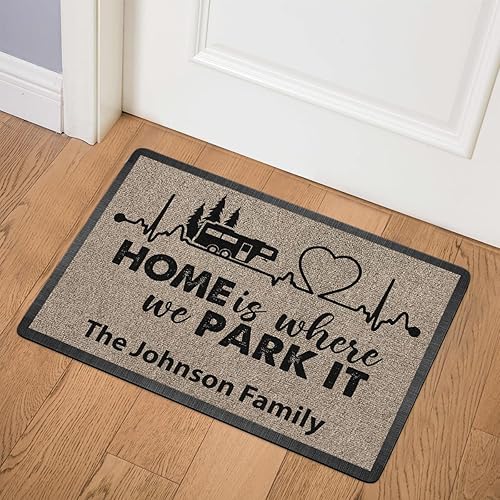 Miniatura 4 de Tapete personalizado para casa rodante con nombre de la familia, accesorio para interior de 16 x 24 pulgadas
