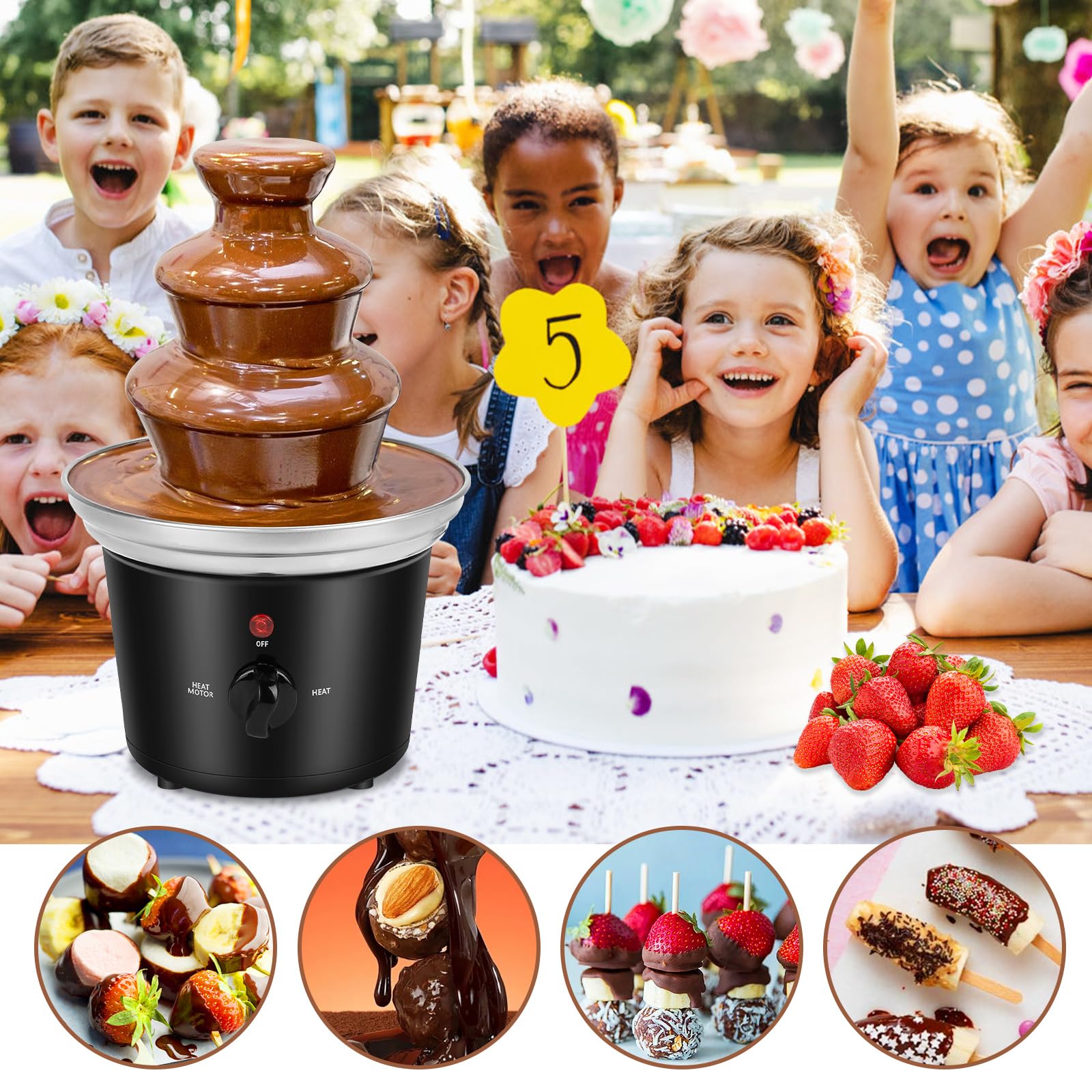 Fontaine À Chocolat Électrique, Fondoir Électrique À 3 Niveaux, Fondue