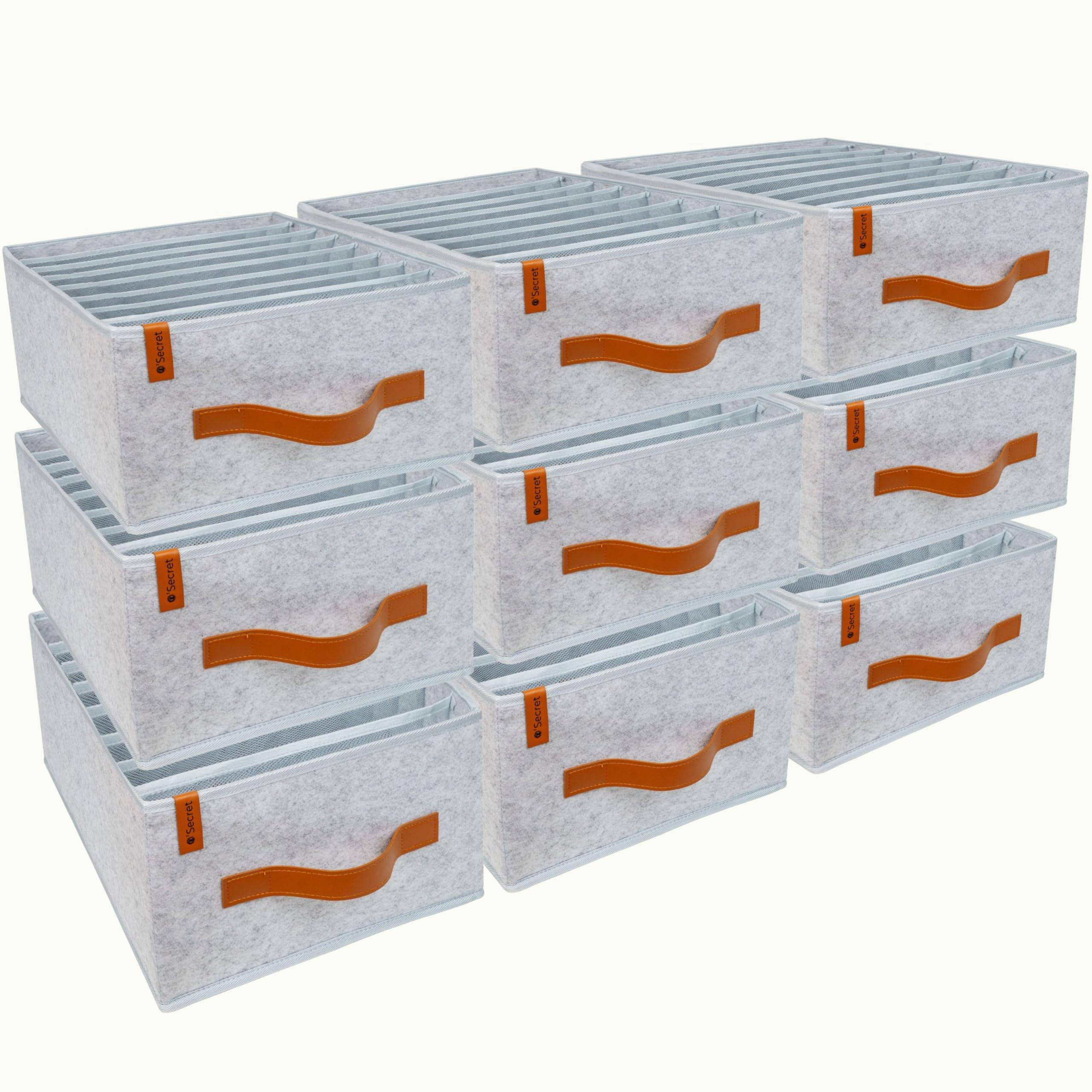 o'secret Organizer na ubrania do przechowywania dżinsów, spodni, T-shirtów, bielizny - do IKEA PAX 100 cm, zestaw 9 sztuk