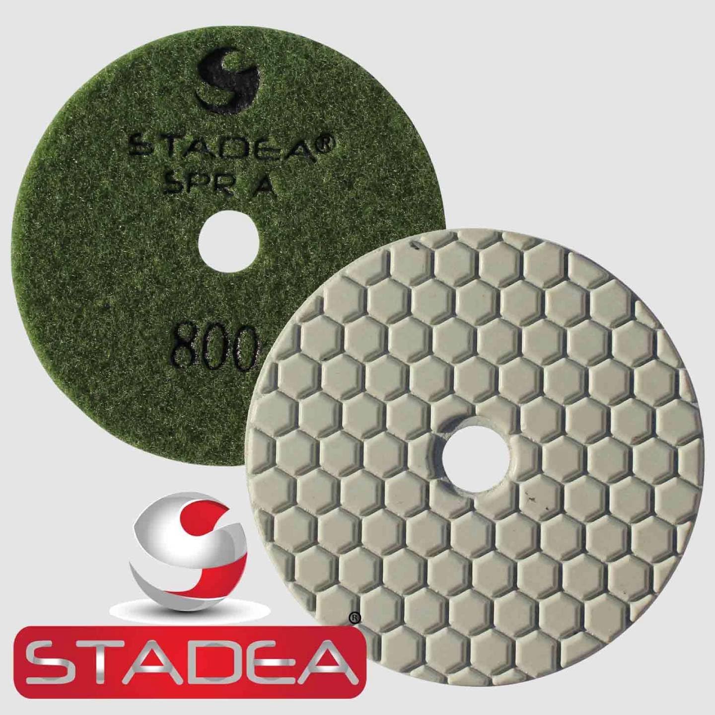 STADEA 4 Inch Dry Granite Diamond Polishing Pads For Granite Polishing - 7 Pcs Set X 5 Pack Concrete Marble Stone