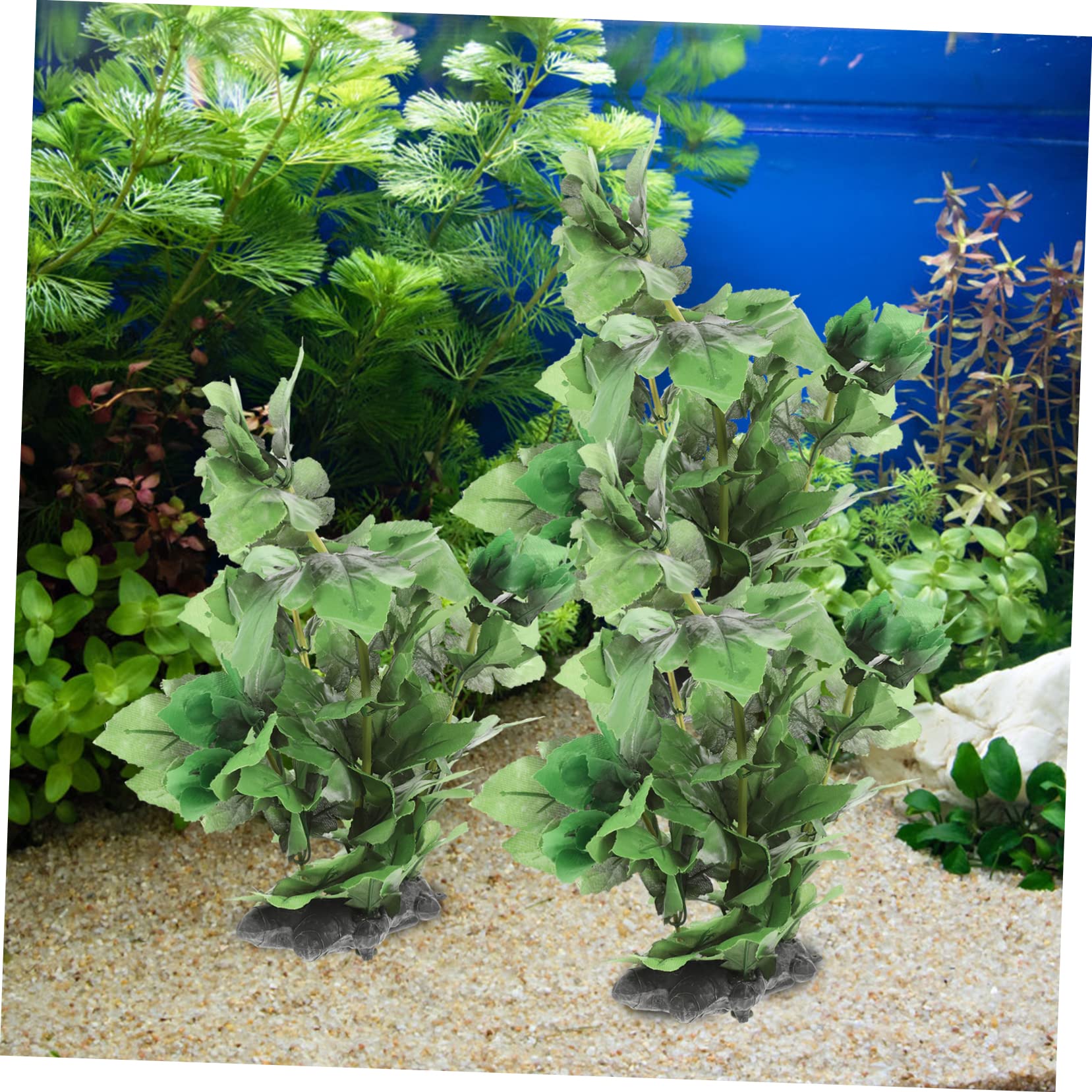 POPETPOP 5 Piezas pecera Plantas acuaticas Madera Flotante para Peces Agua Planta Artificial Original pequeña Planta de Acuario decoración Decorativa del Tanque de Peces el plastico