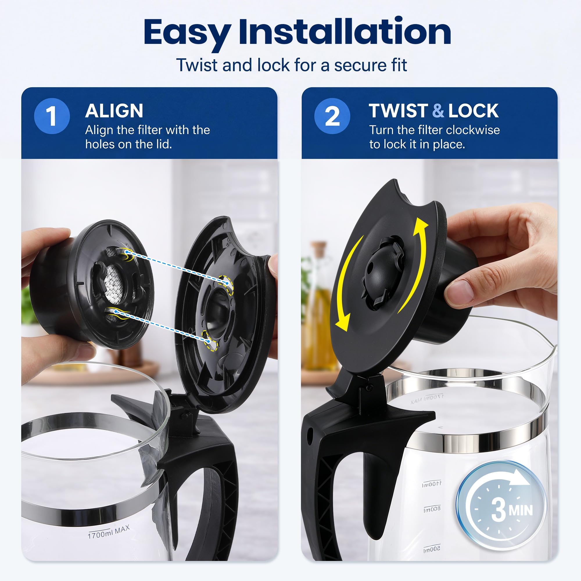 1 paquete de filtros de agua de remineralización, compatibles con sistemas Bluevua RO100ROPOT y RO100ROPOT (UV), alcalinos para filtro de ósmosis inversa, remineralizar y aumentar el pH