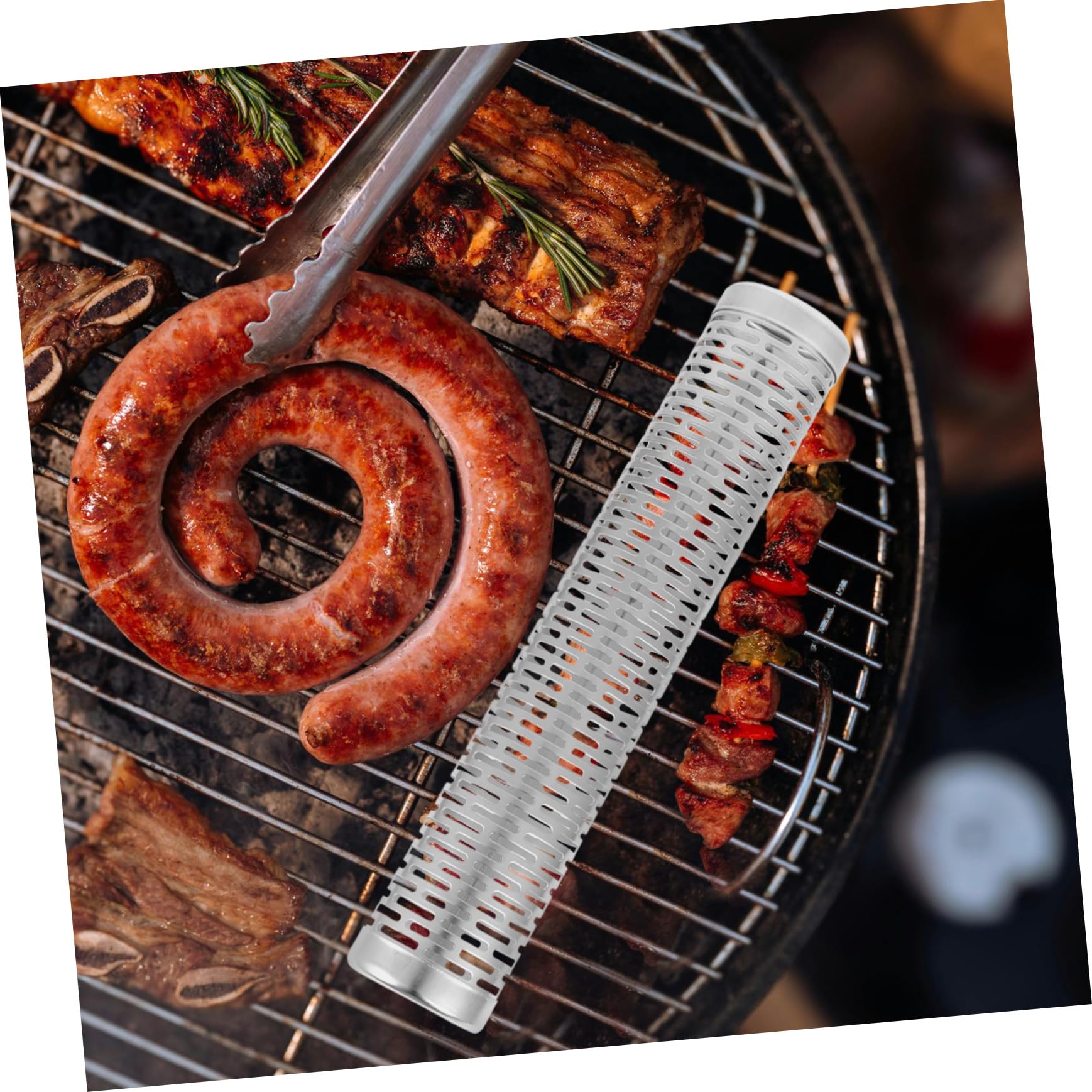 UPKOCH 3 Pezzi barbecue affumicatore smoker bbq accessori barbecue a pellet da compatto per grigliare resistente all'usura Acciaio inossidabile Silver