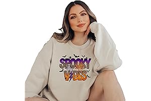 Vintage Spooky & Cute Leopard Pumpkin Sweatshirt: Spooky Vibes