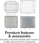 Hamilton Beach Sure-Crisp 6-in-1 XL Air Four à frites avec portes, 6-Slice Capacité, convient 12 Pizza de pouce, Air Fry, Bake, Broil, Toast, Réchauffage rapide, Acier inoxydable (31191)