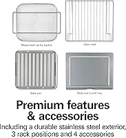 Vista 6 de Hamilton Beach Sure Crisp Freidora de Aire Digital 6 en 1 XL Combo Horno Tostador, Con Puertas Francesas de Fácil Acceso, Funciones para Hornear