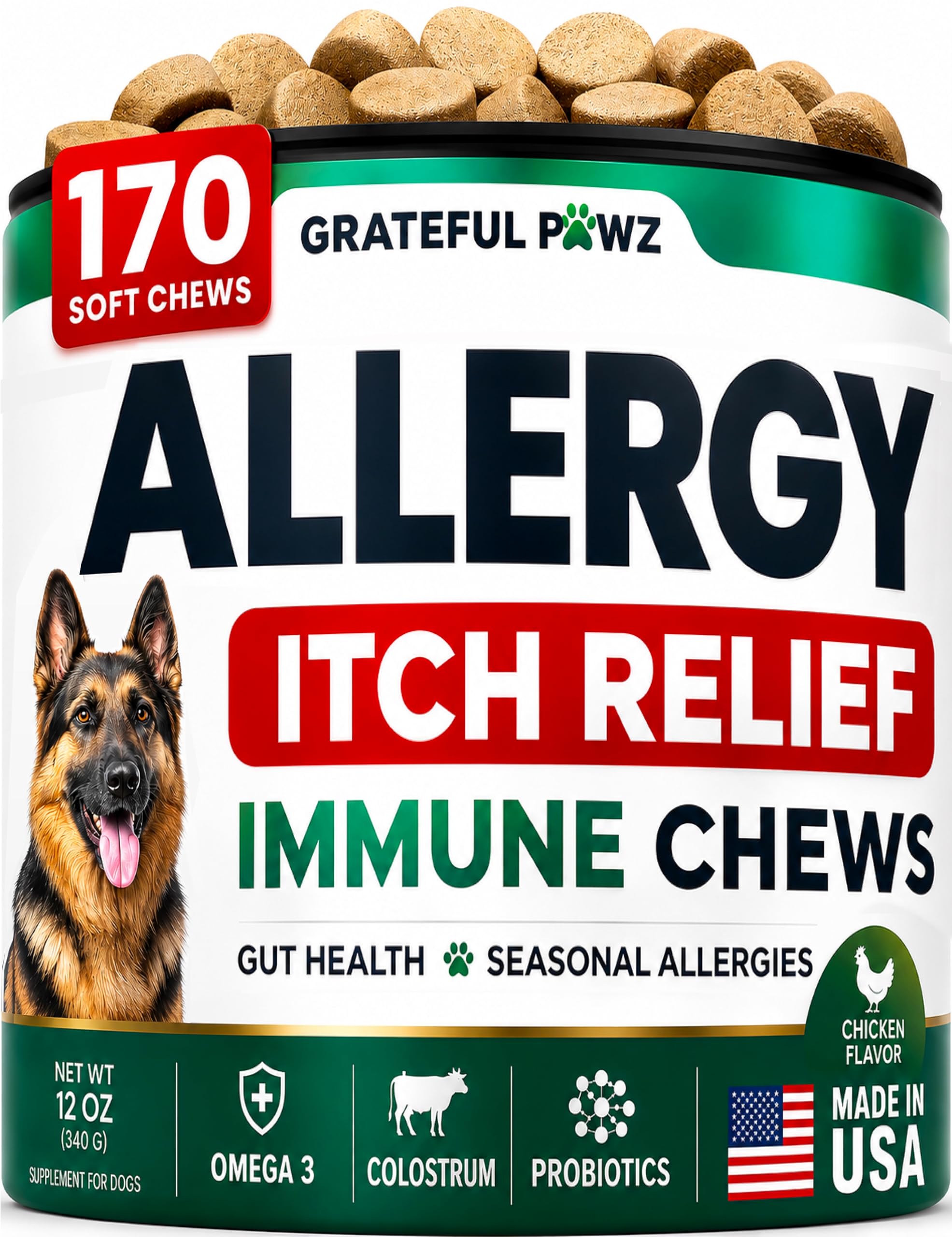 Grateful Pawz Dog Allergy Chews