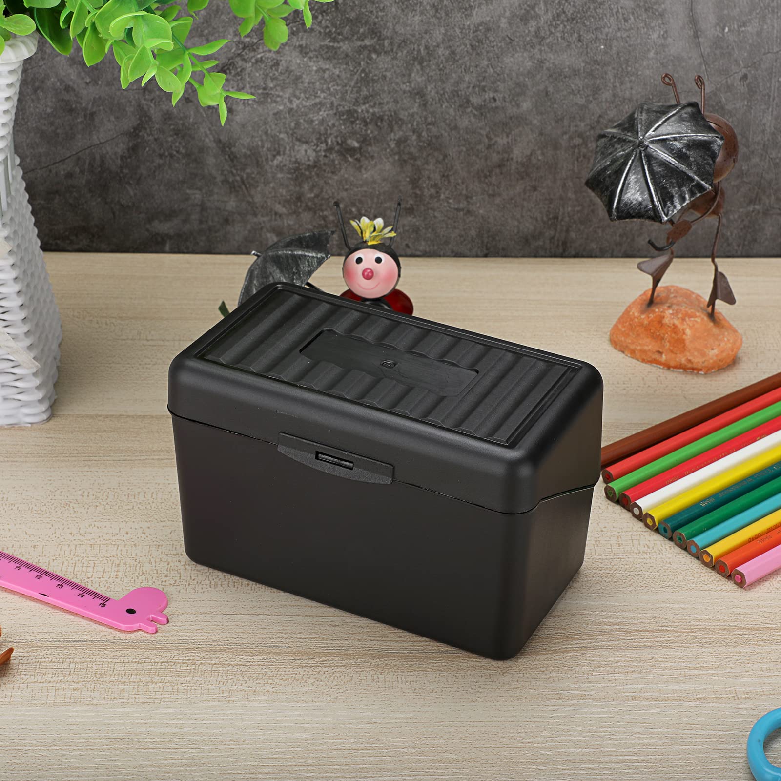 BSTKEY 1 boîte de rangement en plastique pour cartes à collectionner avec 7 compartiments, boîte de rangement transparente pour cartes de baseball avec poignée, organiseur de cartes de sport
